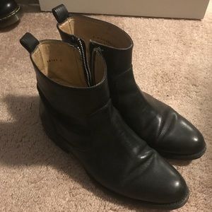 Frye Chelsea Weston Inside Zip Black Ankle Boots